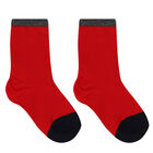 Boys Red, Navy Blue & Grey Socks (3 Pack), 1, hi-res